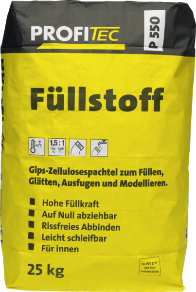 Gebinde P550 Füllstoff | Faserverstärkter Gipsspachtel