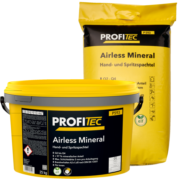 Gebinde P593 Airless Mineral | Hand- und Spritzspachtel für innen