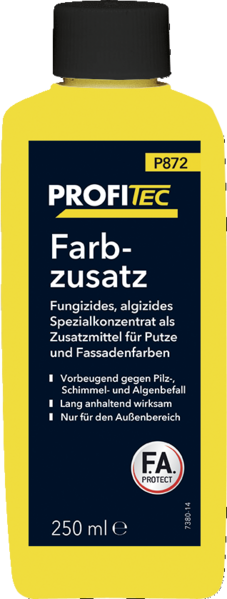 Gebinde P872 Farbzusatz FA | Fungizides, algizides Spezialkonzentrat als Zusatzmittel für Putze, Fassaden- und Holzfarben