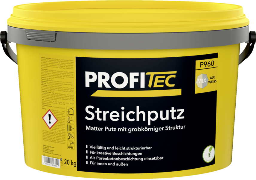 Gebinde P960 Streichputz | Matter Putz mit grobkörniger Struktur