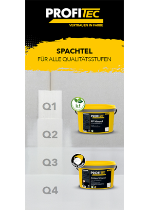 Titelseite Flyer Profitec Spachtelmassen